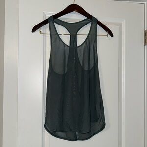 Green mesh lulu lemon racer back tank